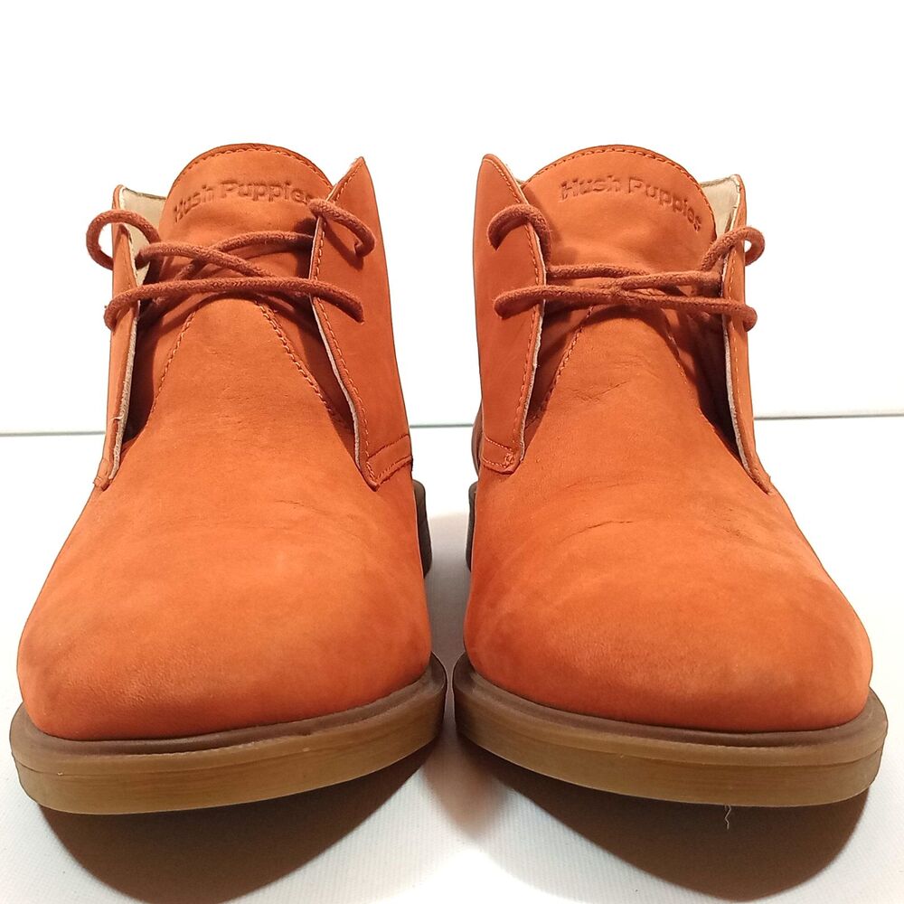 Hush Puppies Lyra Suede Chukka Ankle Boots Orange Women's US Size 6.5
